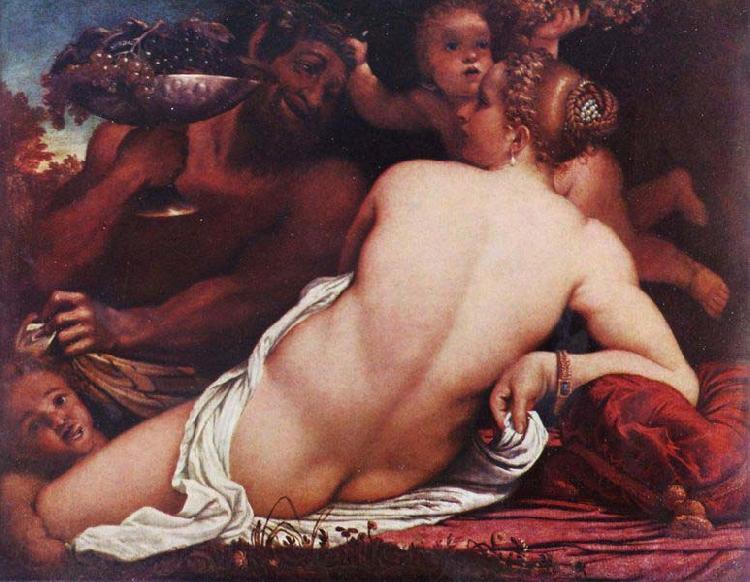 CARRACCI, Annibale Bacchantin, Detail Germany oil painting art